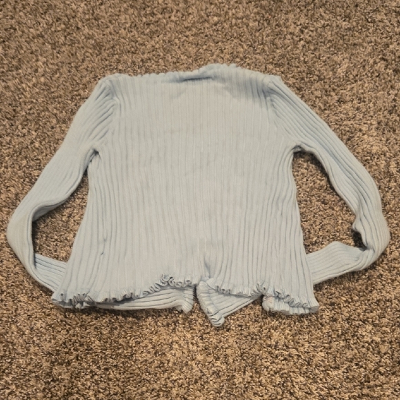 Princess Polly Sky Blue Ribbed Top - Picture 3 of 3